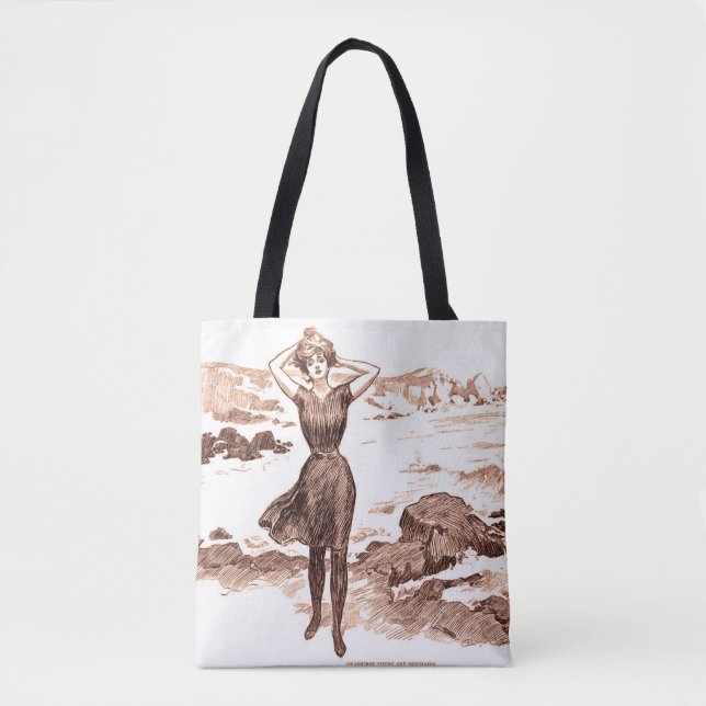 Bolso De Tela Mermaid Beach Gibson Chica Vieja (Anverso)