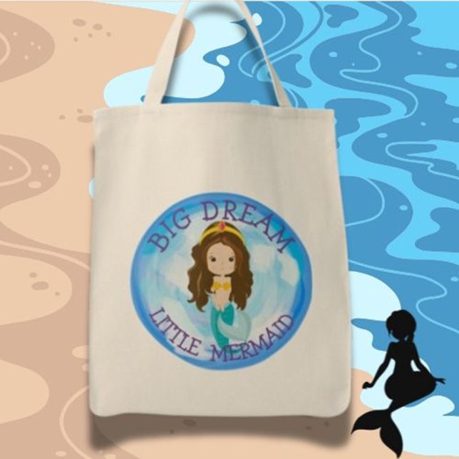 Bolso De Tela Mermaid BIG DREAM Toke Bag (Carry your dreams everywhere with the Mermaid BIG DREAM Tote Bag)