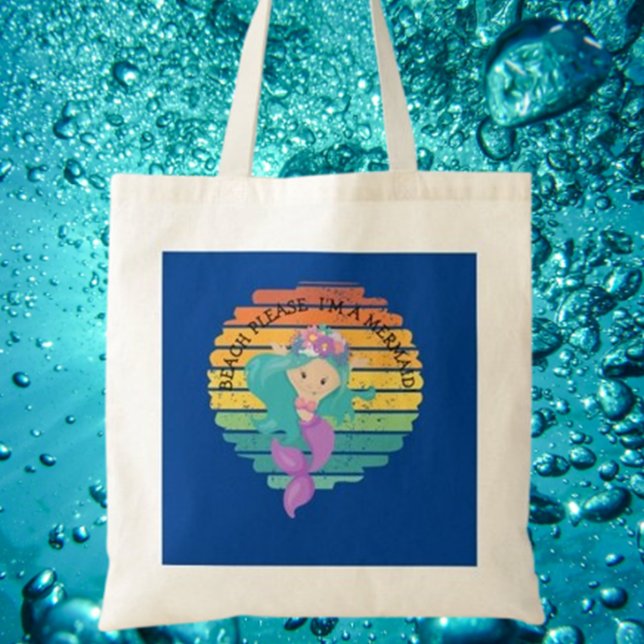 Bolso De Tela Mermaid Cute Happy   (Celebrate birthdays with a personalized mermaid tote bag—unique, thoughtful, and perfect for making )