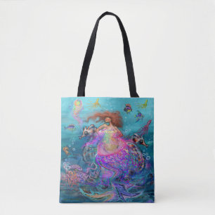 Bolso De Tela Mermaid Jellyfish Tote Bag