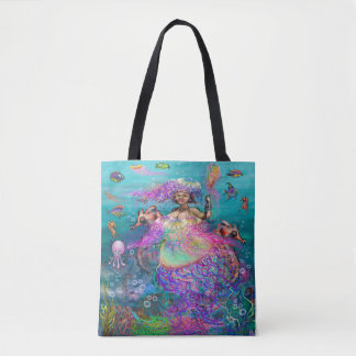 Bolso De Tela Mermaid Jellyfish Tote Bag