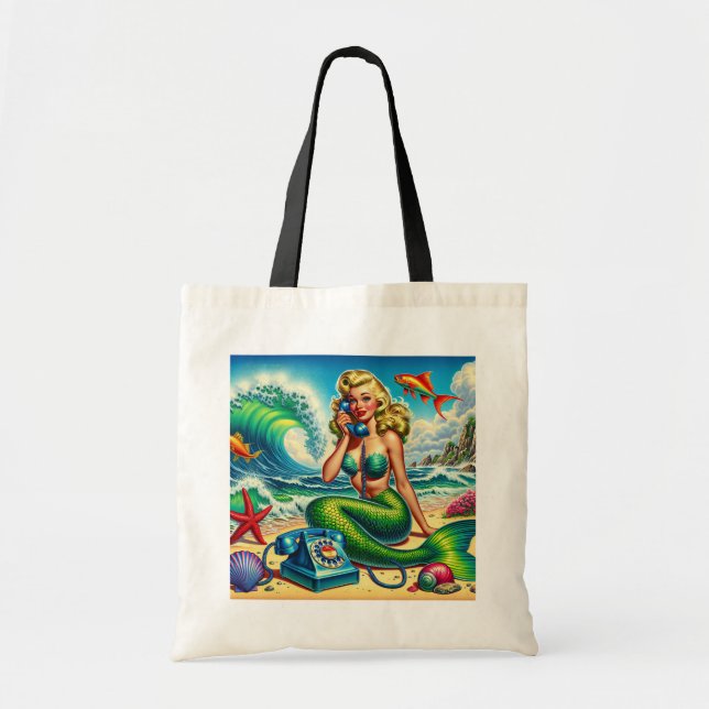 Bolso De Tela Mermaid Princess (Frente)