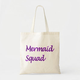 Bolso De Tela Mermaid Squad Purple Words