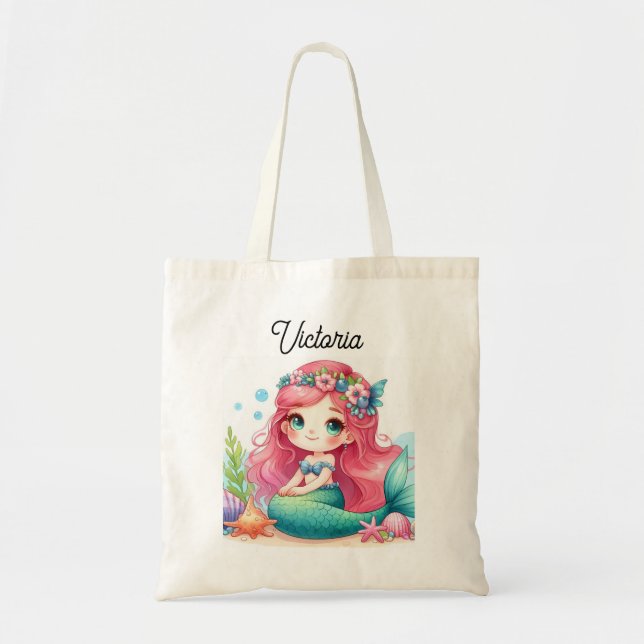 Bolso De Tela Mermaid Tote Bag (Frente)