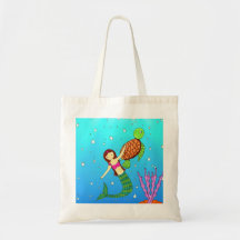 Mermaid y su amiga Tote Bag