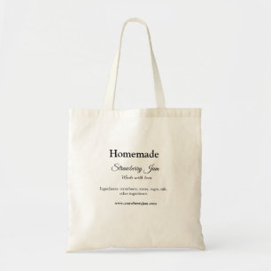 Bolso De Tela Mermelada casera de fresa hecha con amor añadir te