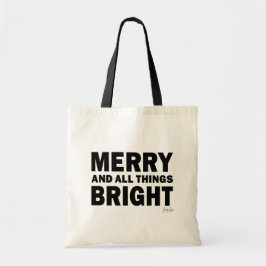 Bolso De Tela Merry and All Things Bright | Holiday Tote Bag