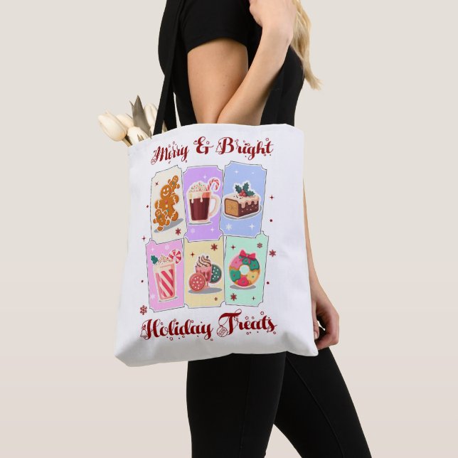 Bolso De Tela Merry and Bright Holiday Treats Christmas Dessert (Detalle)