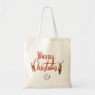 Bolso De Tela Merry Christmas Deer Personalizado Company