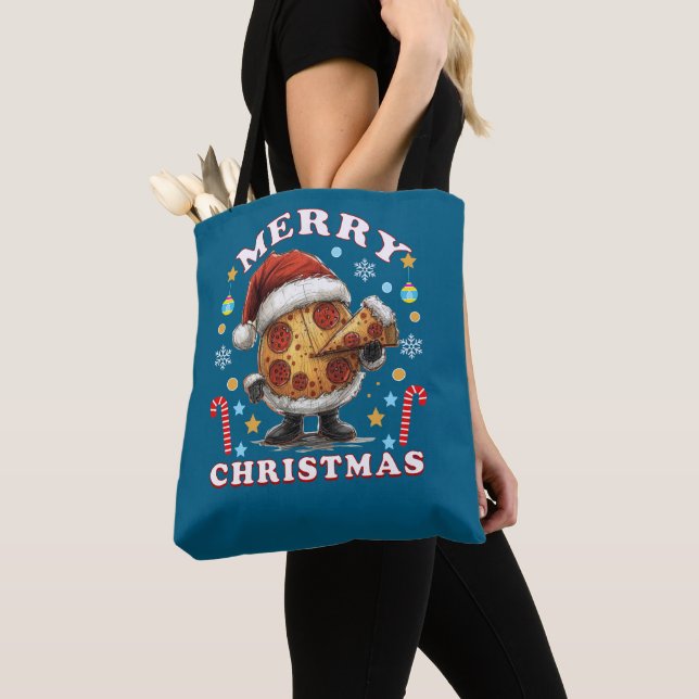 Bolso De Tela Merry Christmas Denim Jacket (Detalle)