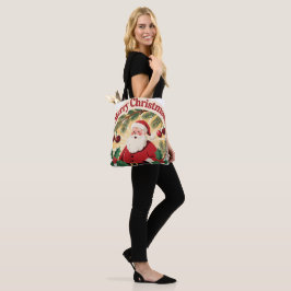Bolso De Tela Merry Christmas Festive Holiday Design