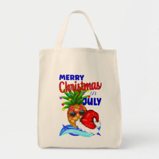Bolso De Tela Merry Christmas in July, Xmas Hat Pineapple