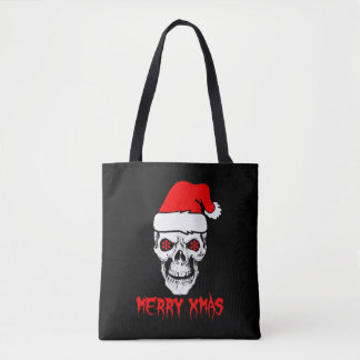 Bolso De Tela Merry Christmas Skull Tshirt