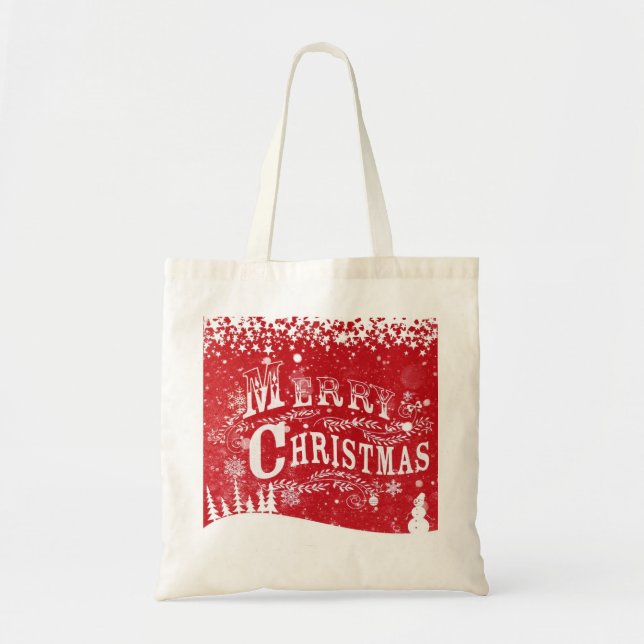 Bolso De Tela Merry Christmas Tote Bag (Frente)