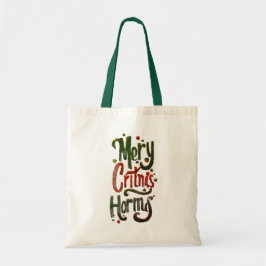 Bolso De Tela Merry Christmas Typography Canvas Tote Bag