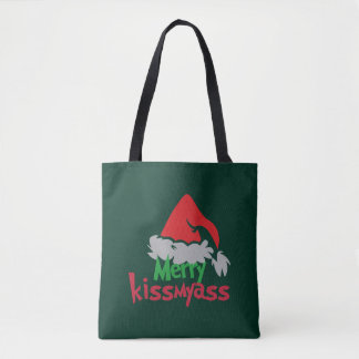 Bolso De Tela Merry Kissmyass Funny Christmas Tote Bag