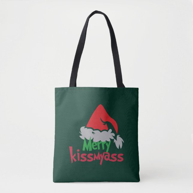 Bolso De Tela Merry Kissmyass Funny Christmas Tote Bag (Anverso)