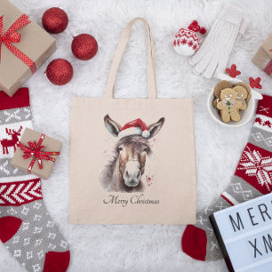 Bolso De Tela Merry Little Navidades Donkey, personalizado