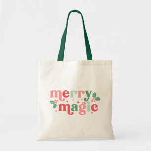 Bolso De Tela Merry Magic - Tipografía de vacaciones coloridas