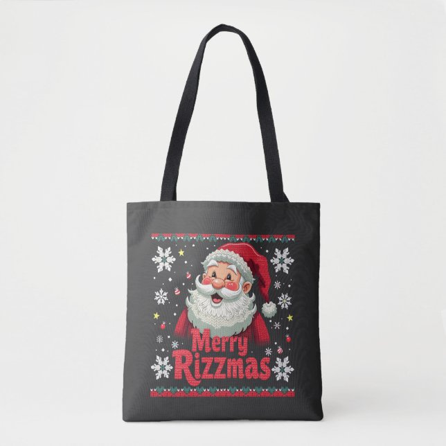 Bolso De Tela Merry Rizzmas Santa Rizz Funny Navidades Rizzler (Anverso)