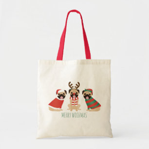 Bolso De Tela Merry Woofmas Pug Dogs
