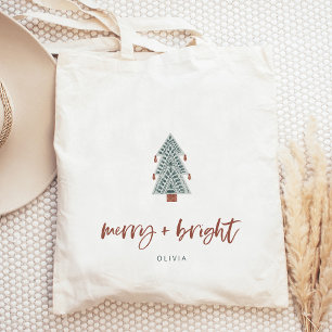Bolso De Tela Merry y Bright   Árbol de Navidad Boho