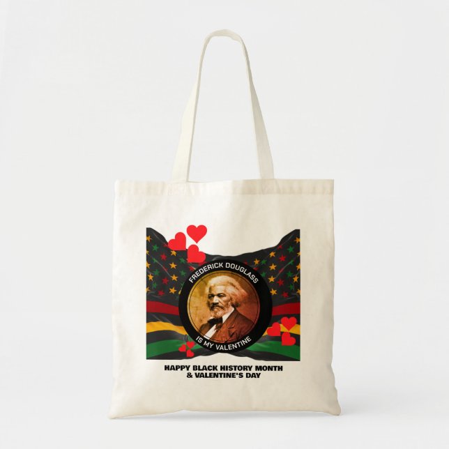 Bolso De Tela Mes de historia negra FREDERICK DOUGLASS Valentine (Frente)