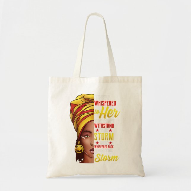 Bolso De Tela Mes de la historia negra Mujer africana Afro Yo so (Frente)