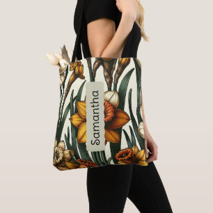 Bolso De Tela Mes de Nacimiento Personalizado Marzo Daffodil