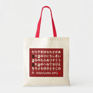 Bolso De Tela Mesa Hiragana japonesa (Gato Afortunado)