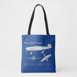 Bolso De Tela Messerschmitt Bf 109 - Plano aéreo ABD