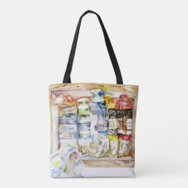 Bolso De Tela Messy Paint Tubes Artista Arte Tote Bag