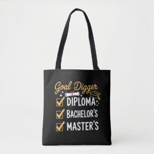 Bolso De Tela Meta de graduación de maestría Digger lo dominó Cl