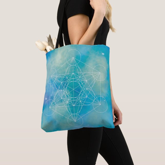 Bolso De Tela Metatron’s Cube Sacred Geometry (Detalle)