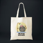 Bolso De Tela Meteor Shower Funny Science Pun<br><div class="desc">El Meteor Shower Funny Science Pun cuenta con una roca de meteoros con ducha. Gracioso regalo de Pun para la familia y amigos que aman los lindos juegos de palabras de ciencia.</div>