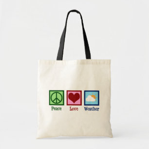Bolso De Tela Meteorólogo Paz Amor Tiempo