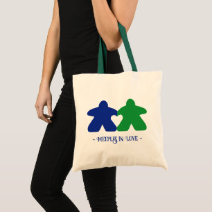 Bolso De Tela Métodos de amor, Tote básico azul y verde
