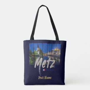 Bolso De Tela Metz Grand Est France en recuerdo vintage nocturno