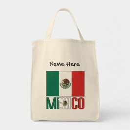 Bolso De Tela Mexico and Mexican Flag with Your Name