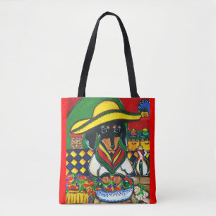 BOLSO DE TELA MEXICO CHEF DACHSHUND