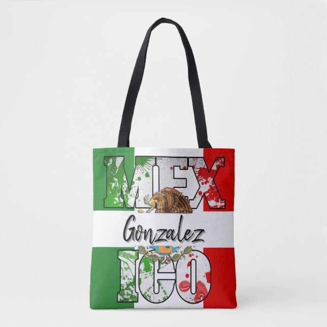 Bolso De Tela Mexico Mexican flag Eagle Emblem Shopping tote bag (Anverso)
