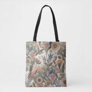 Bolso De Tela Mezcla bohemia de colores y tema floral