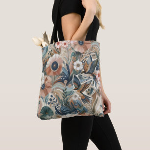 Bolso De Tela Mezcla bohemia de colores y tema floral