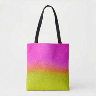 Bolso De Tela Mezcla de acuarela - rosa y verde