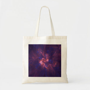 Bolso De Tela Mezcla De Flores Abstractas, Luces Púrpura Y Azul