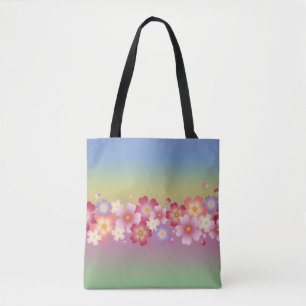 Bolso De Tela Mezcla de flores de sakura con estilo de Kimono co