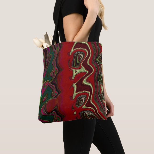 Bolso De Tela Mezcla Roja (Detalle)