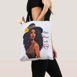 Bolso De Tela mezclado con tote de amor