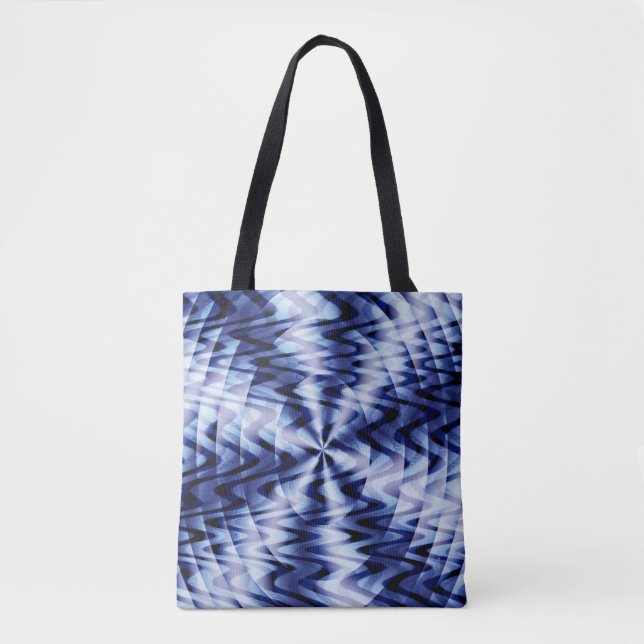 Bolso De Tela Mezclando en olas azules... (Anverso)