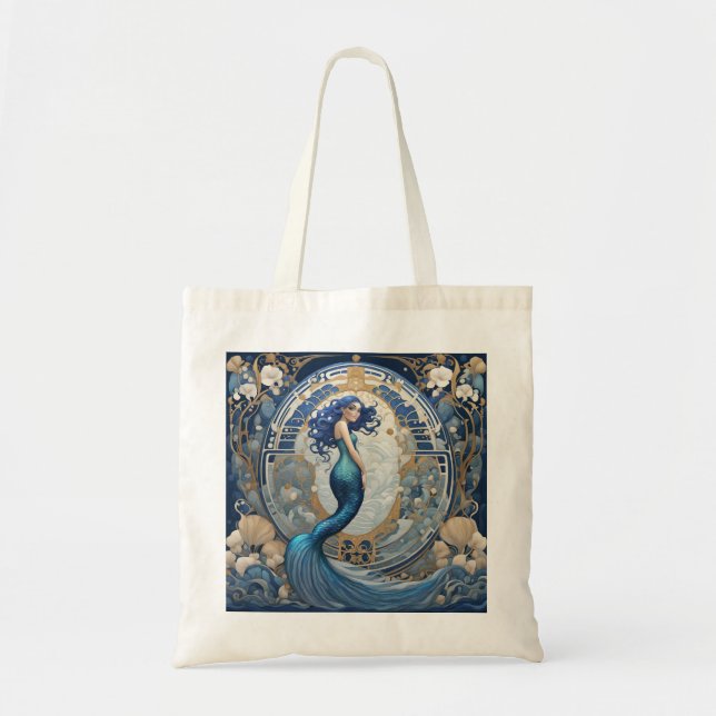 Bolso De Tela Mezquita Azul Art Nouveau Art Decó Estilo (Frente)